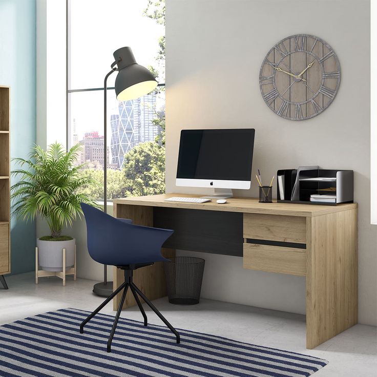 Desk - 80 x 120 x 50 cm - Grey & Wood - MA3