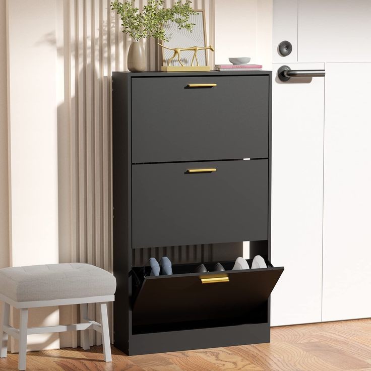 Shoe Rack - 120 x 60 x 40 cm - Black - SC58
