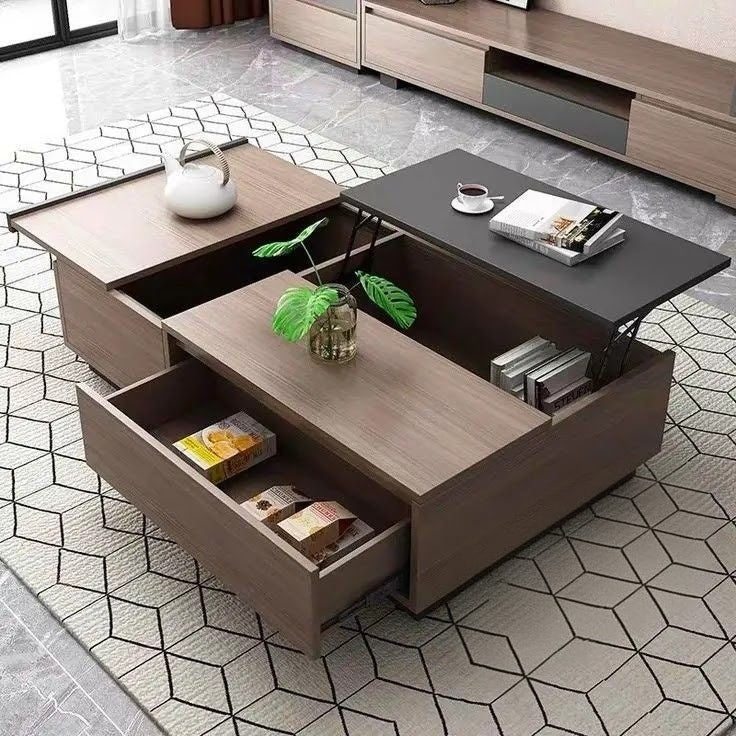Coffee Table - 40 x 70 x 120 cm - Wood & Black - CT73