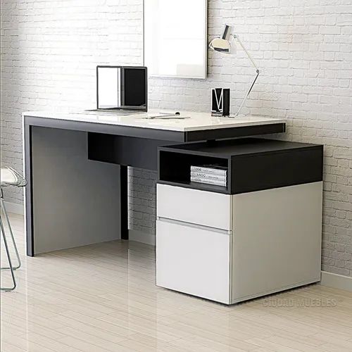 Desk - 120*80*50 cm - White & Black - MA39