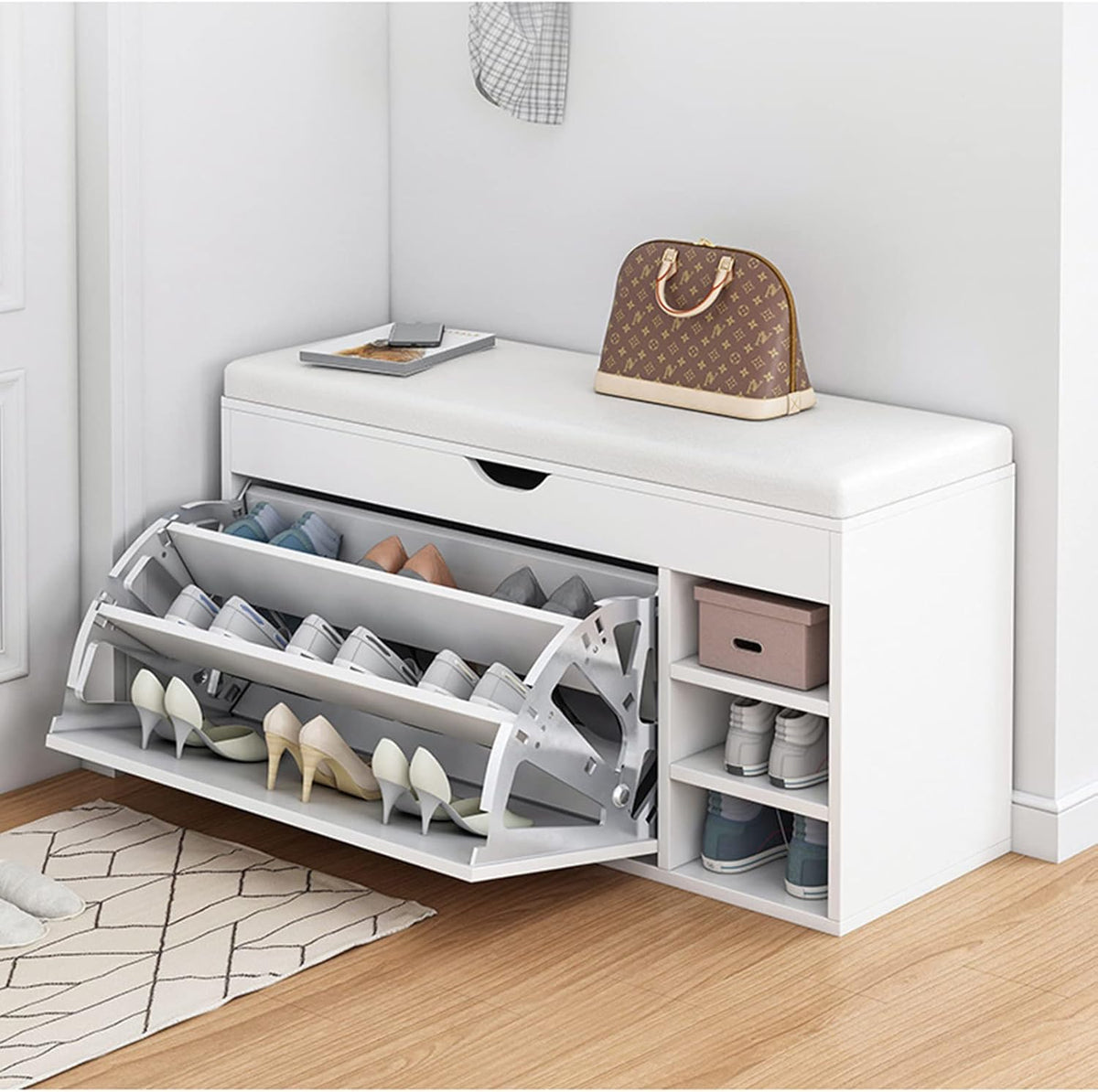 Shoe Rack - 110*50*40 cm - White - SC89