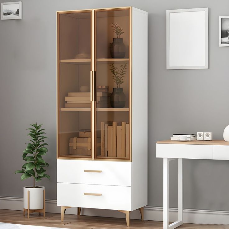 Display Cabinet - 40 x 70 x 200 cm - MDP25