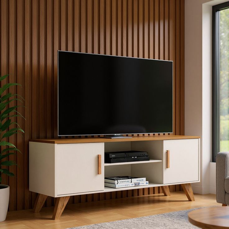 Tv Unit - 50 x 35 x 150 cm - Woody & White - MT100