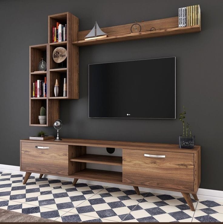Tv Unit - 50 x 35 x 180 cm - Wood - MT11
