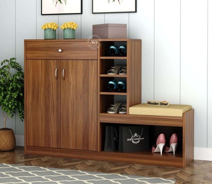 Shoe Rack - 110 x 140 x 40 cm - Wood - SC20
