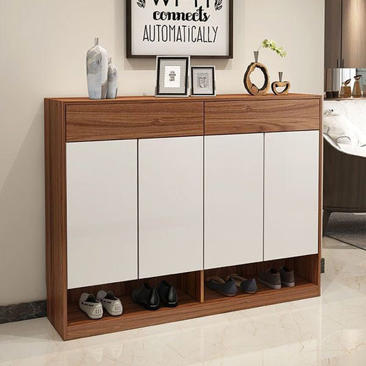 Shoe Rack - 110 x 140 x 40 cm - White Wood - SC48