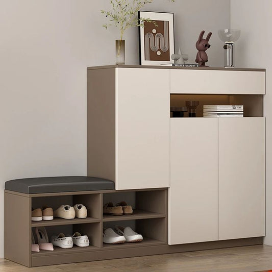 Shoe Rack - 110 x 140 x 40 cm - Grey & White - SC54