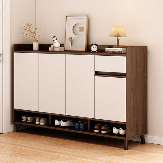 Shoe Rack - 110 x 160 x 40 cm - White & Wood - SC85
