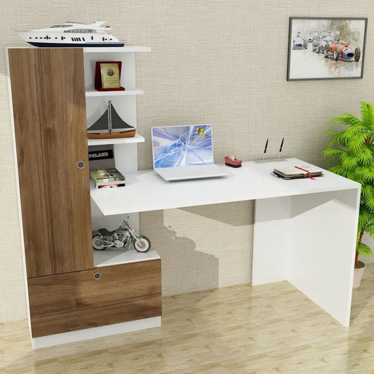Desk - 150*150*50 cm - Wood & White - MA33