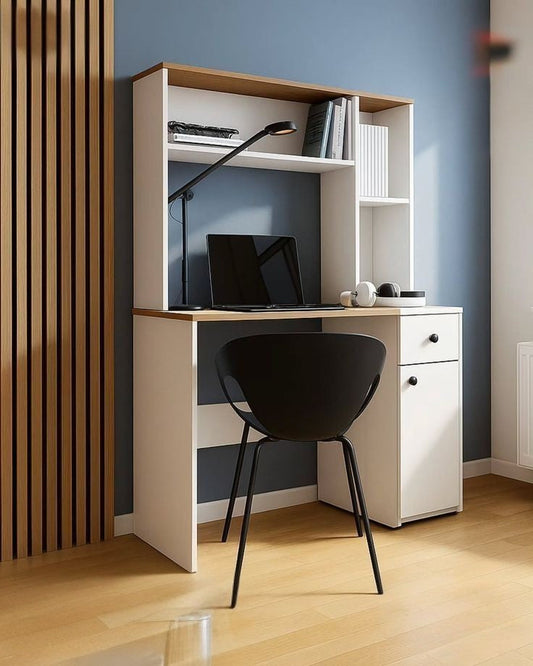 Desk - 160*120*50 cm - Wood & White - MA36