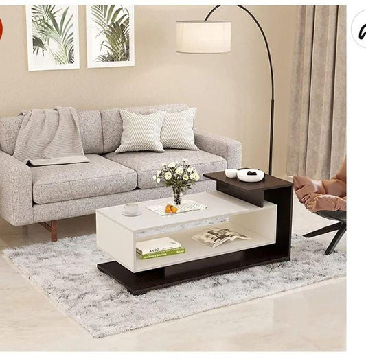 Coffee Table - 40 x 50 x 100 cm - Wood & White - CT52