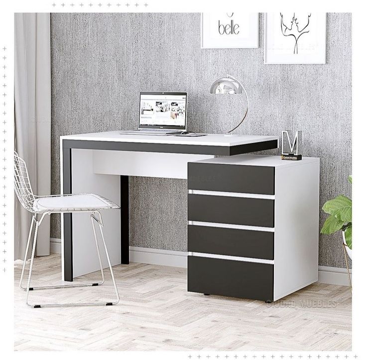 Desk - 140*80*50 - White & Black - MA38